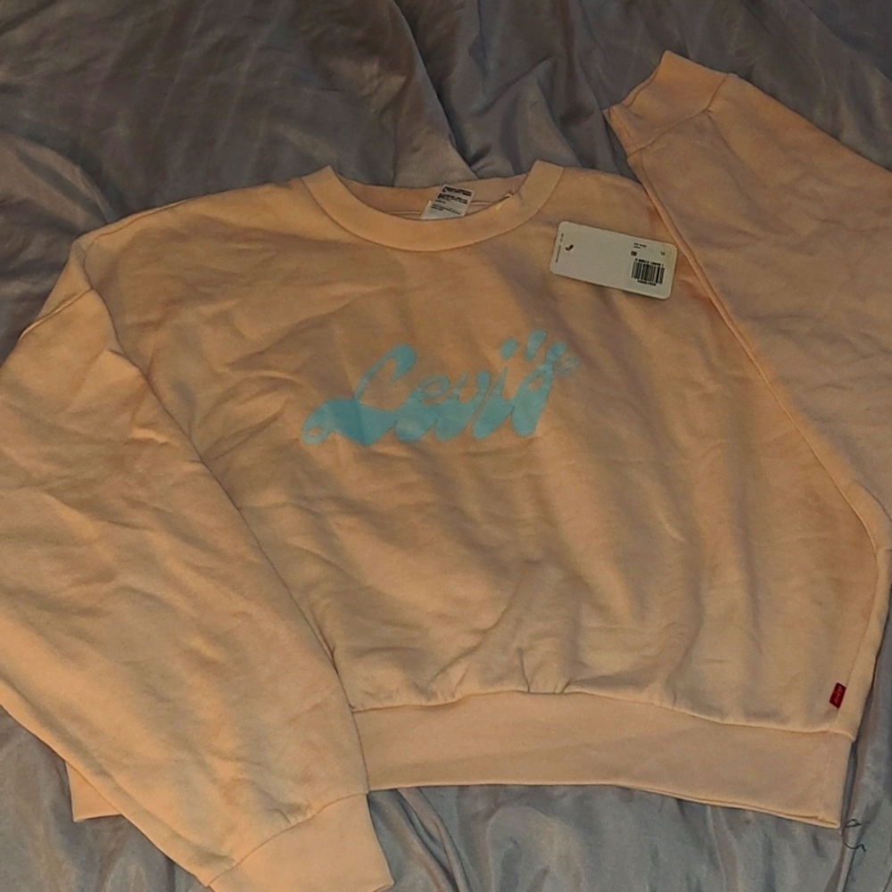 Levi's Woman Cropped Sweater,Pink, Size XL